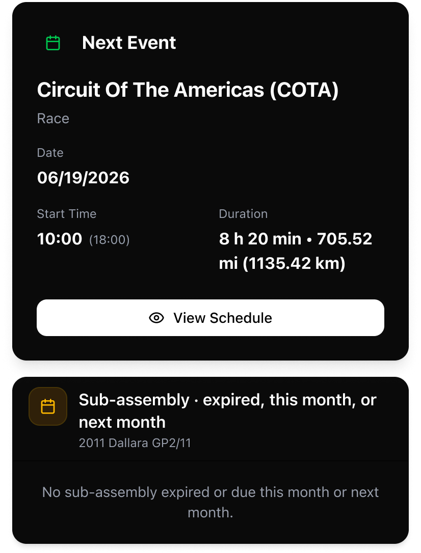 Next event — Circuit of the Americas